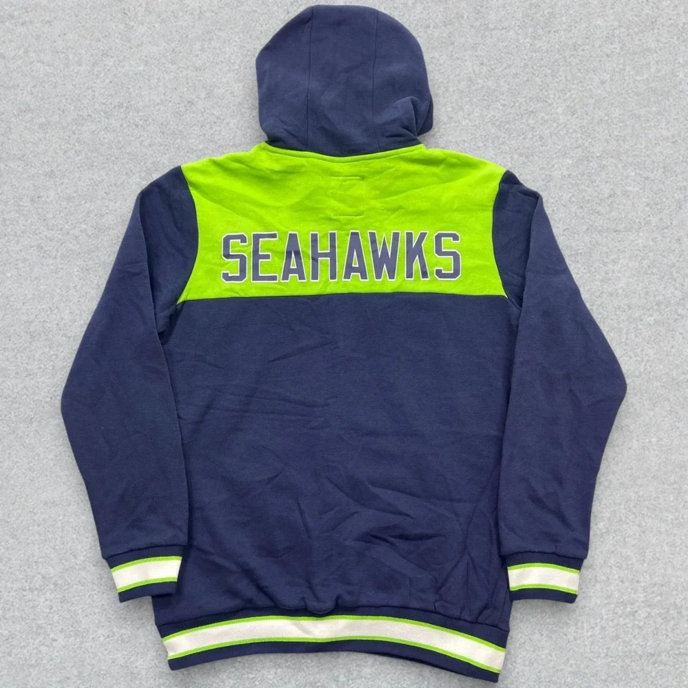 Seattle Seahawks Hoodie Men's Medium Blue‎ Green NFL Team Apparel Football NWT